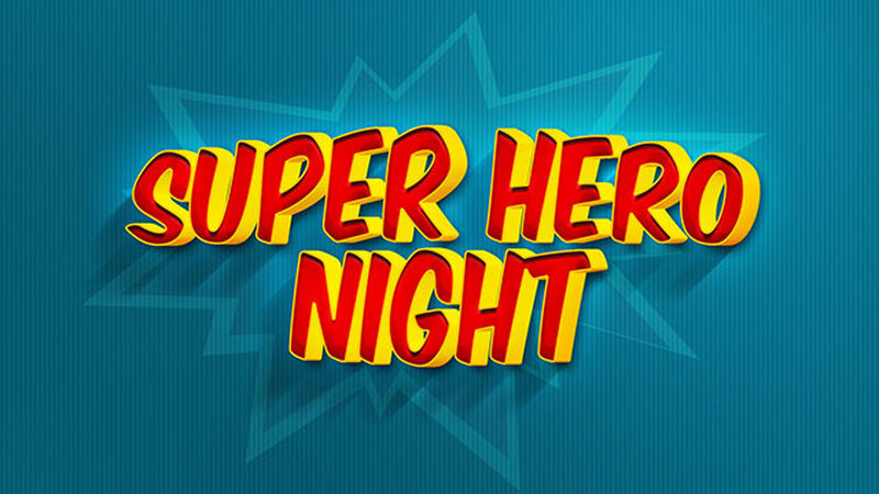 Super Hero Theme Night Graphics Package